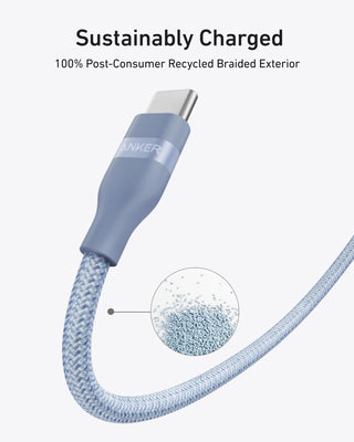 Anker USB - C to USB - C Cable (3 ft / 6 ft, 240W, Upcycled - Braided) - Anker