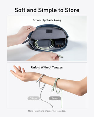 Anker USB - C to USB - C Cable (3 ft / 6 ft, 240W, Upcycled - Braided) - Anker