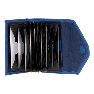 Aoki Leather Card Holder, Pebble Blue - UnBranded