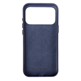 Arden Leather MagSafe Case - iPhone 17 Pro, Deep Blue - BlackBrook Case