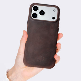 Arden Leather MagSafe Case - iPhone 17 Pro, Distressed Coffee - BlackBrook Case