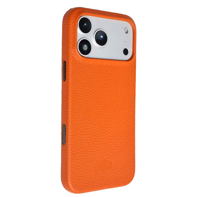 Arden Leather iPhone 17 Pro Max MagSafe Case, Pebble Orange - BlackBrook Case