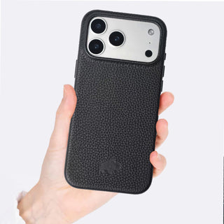 Arden Leather MagSafe Case - iPhone 17 Pro, Pebble Black - BlackBrook Case