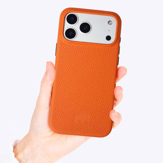 Arden Leather MagSafe Case - iPhone 17 Pro, Pebble Orange - BlackBrook Case