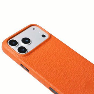 Arden Leather MagSafe Case - iPhone 17 Pro, Pebble Orange - BlackBrook Case