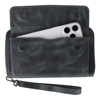 Aristo Leather Wallet, Green - UnBranded