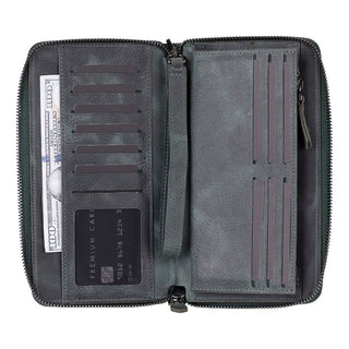 Aristo Leather Wallet, Green - UnBranded