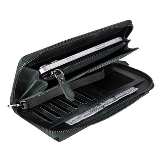 Aristo Leather Wallet, Green - UnBranded