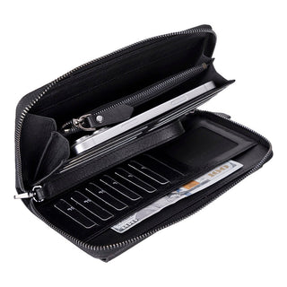 Aristo Leather Wallet, Rustic Black - UnBranded