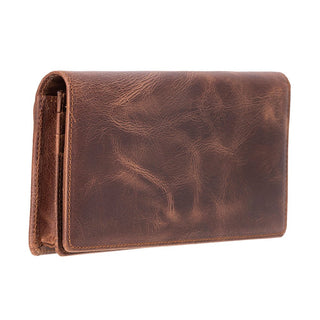 Aura Leather Women's Wallet, Coffee - UnBranded