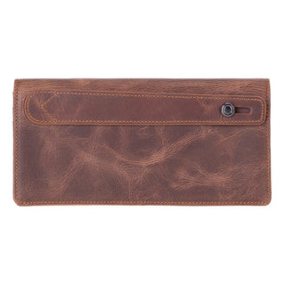 Aura Leather Women's Wallet, Coffee - UnBranded