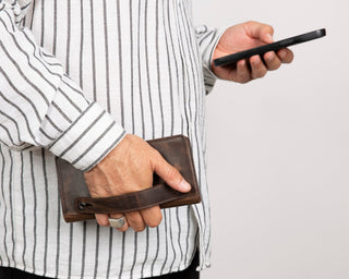 Aura Leather Women's Wallet, Coffee - UnBranded