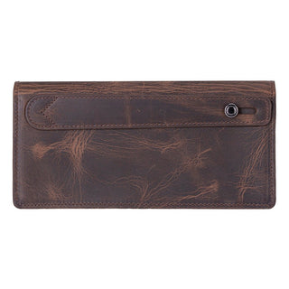 Aura Leather Women's Wallet, Dark Brown - UnBranded