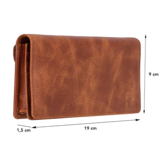 Aura Leather Women's Wallet, Golden Tan - BlackBrook Case