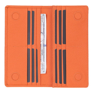 Aura Leather Women's Wallet, Orange - UnBranded