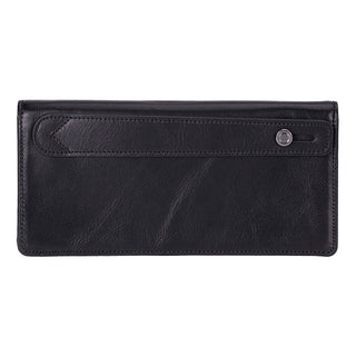 Aura Leather Women's Wallet, Rustic Black - UnBranded