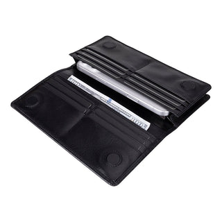 Aura Leather Women's Wallet, Rustic Black - UnBranded