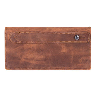 Aura Leather Women's Wallet, Saddle Brown - UnBranded