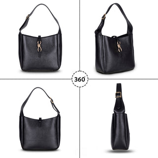 Azura Women's Leather Bag, Black - BlackBrook Case