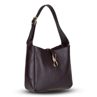 Azura Women's Leather Bag, Brown - BlackBrook Case