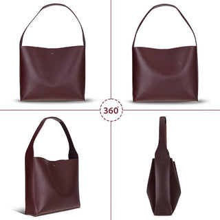 Azura Women's Leather Bag, Burgundy - BlackBrook Case