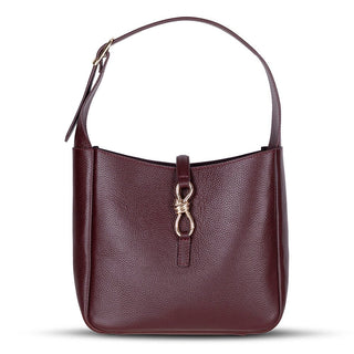 Azura Women's Leather Bag, Burgundy - BlackBrook Case