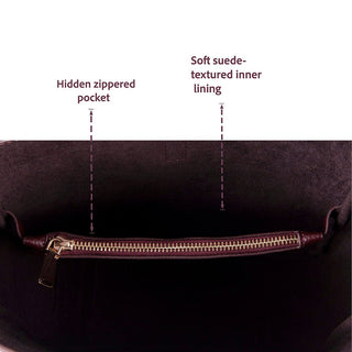 Azura Women's Leather Bag, Burgundy - BlackBrook Case