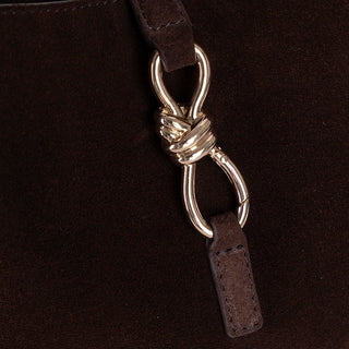 Azura Women's Leather Bag, Suede Brown - BlackBrook Case
