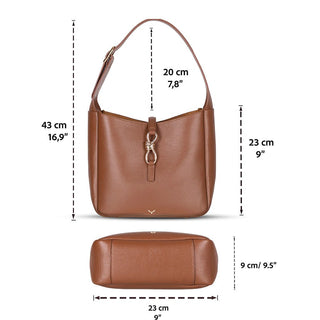 Azura Women's Leather Bag, Tan - BlackBrook Case