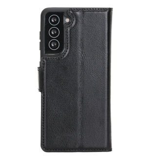Carter Detachable Leather Wallet Case Galaxy S21 FE, Rustic Black