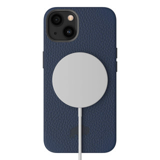 Barlow Leather iPhone 14 Plus MagSafe Case, Monaco Blue - BlackBrook Case
