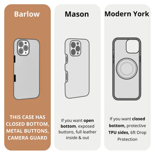 Barlow Leather MagSafe Case - iPhone 16 Pro, Distressed Coffee - BlackBrook Case