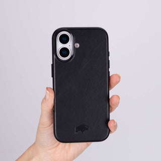 Barlow Leather MagSafe Case - iPhone 17, Black - BlackBrook Case