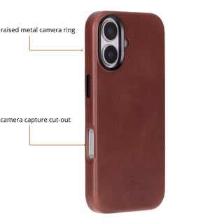 Barlow Leather MagSafe Case - iPhone 17, Brown - BlackBrook Case