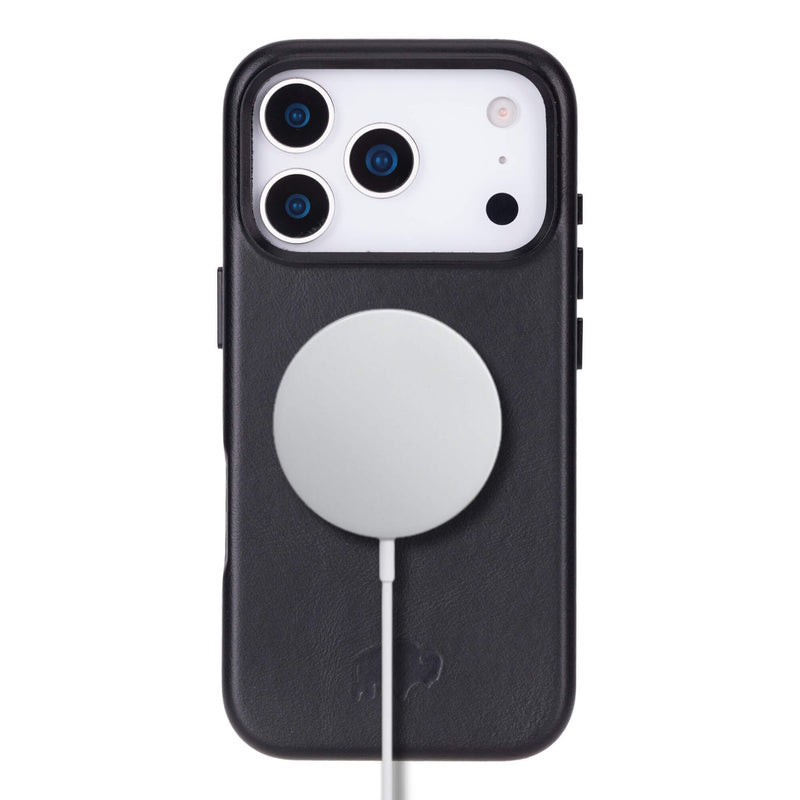 Barlow Leather iPhone 17 Pro MagSafe Case, Black - BlackBrook Case