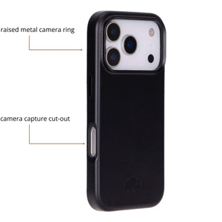 Barlow Leather MagSafe Case - iPhone 17 Pro Max, Black - BlackBrook Case