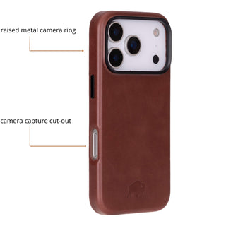 Barlow Leather MagSafe Case - iPhone 17 Pro Max, Brown - BlackBrook Case
