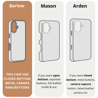 Barlow Leather MagSafe Case - iPhone 17, Tan - BlackBrook Case