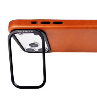 Barlow Leather MagSafe Case with Stand - iPhone 17 Pro, Burnished Tan - BlackBrook Case