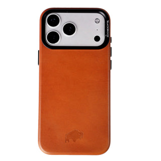 Barlow Leather MagSafe Case with Stand - iPhone 17 Pro, Burnished Tan - BlackBrook Case