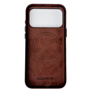 Barlow Leather MagSafe Case with Stand - iPhone 17 Pro, Distressed Coffee - BlackBrook Case