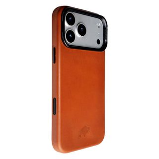 Barlow Leather MagSafe Case with Stand - iPhone 17 Pro Max, Burnished Tan - BlackBrook Case