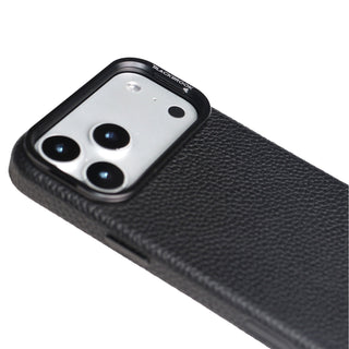 Barlow Leather MagSafe Case with Stand - iPhone 17 Pro, Pebble Black - BlackBrook Case