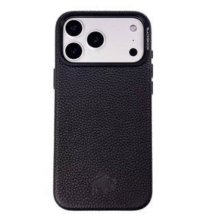 Barlow Leather MagSafe Case with Stand - iPhone 17 Pro, Pebble Black - BlackBrook Case