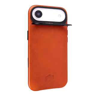 Barlow Leather MagSafe Case with Stand - iPhone Air, Burnished Tan - BlackBrook Case