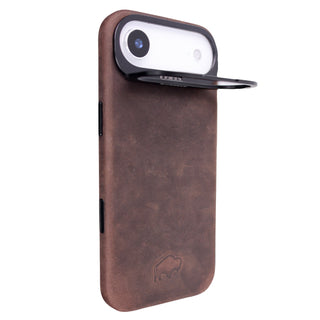 Barlow Leather MagSafe Case with Stand - iPhone Air, Distressed Coffee - BlackBrook Case