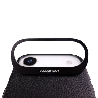 Barlow Leather MagSafe Case with Stand - iPhone Air, Pebble Black - BlackBrook Case