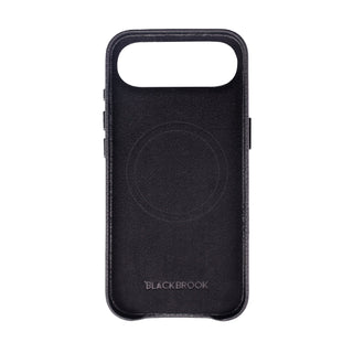 Barlow Leather MagSafe Case with Stand - iPhone Air, Pebble Black - BlackBrook Case