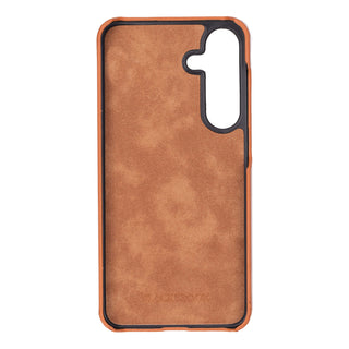 Barlow Leather Snap-On Case – Galaxy S25, Burnished Tan