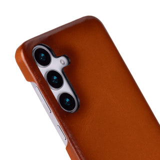 Barlow Leather Snap-On Case – Galaxy S25, Burnished Tan
